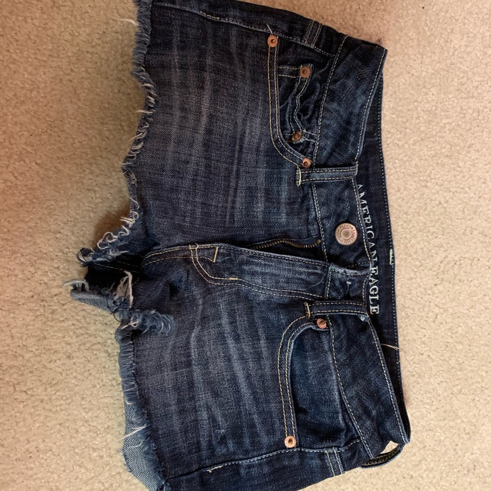 Dark wash jean shorts